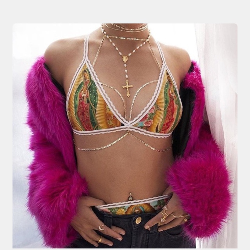 COLLARD GREENS Virgin of Guadalupe bra and thong