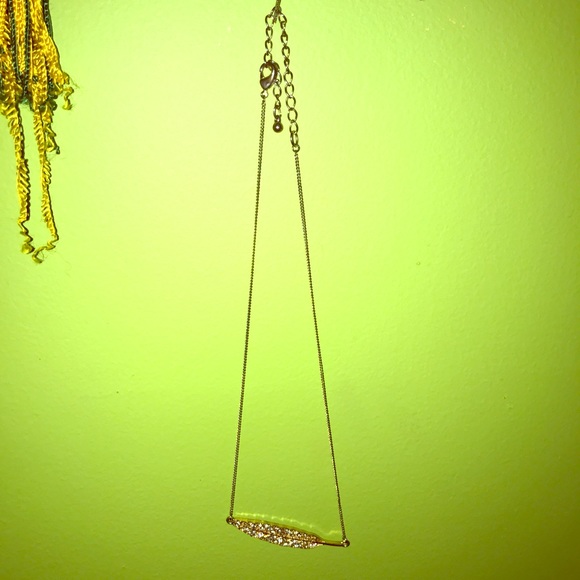 sparkle single leaf necklace - Picture 1 of 2