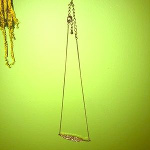 sparkle single leaf necklace