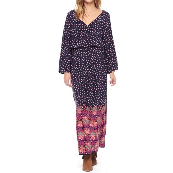 SILK FABLE FLORAL MAXI DRESS JUICY COUTURE - Picture 2 of 5