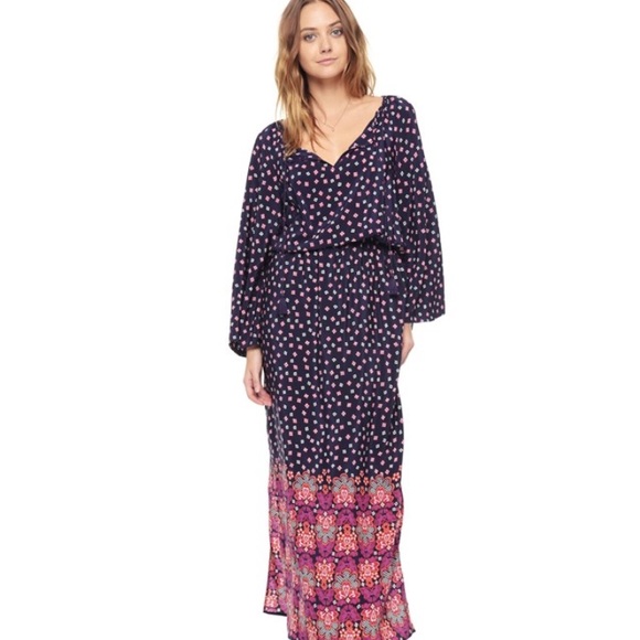 SILK FABLE FLORAL MAXI DRESS JUICY COUTURE - Picture 4 of 5