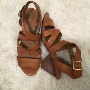 Clarks heeled sandal