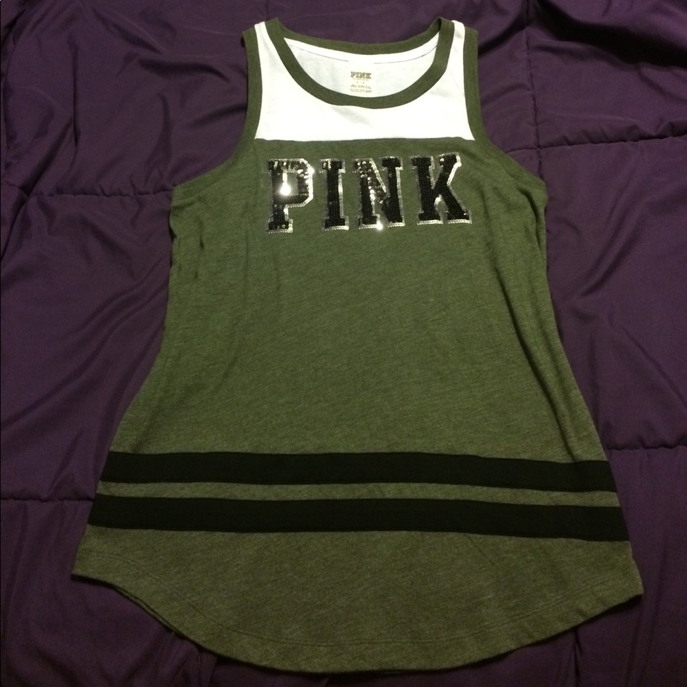 PINK sequin tank top