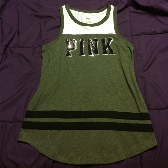 PINK sequin tank top - Picture 1 of 4