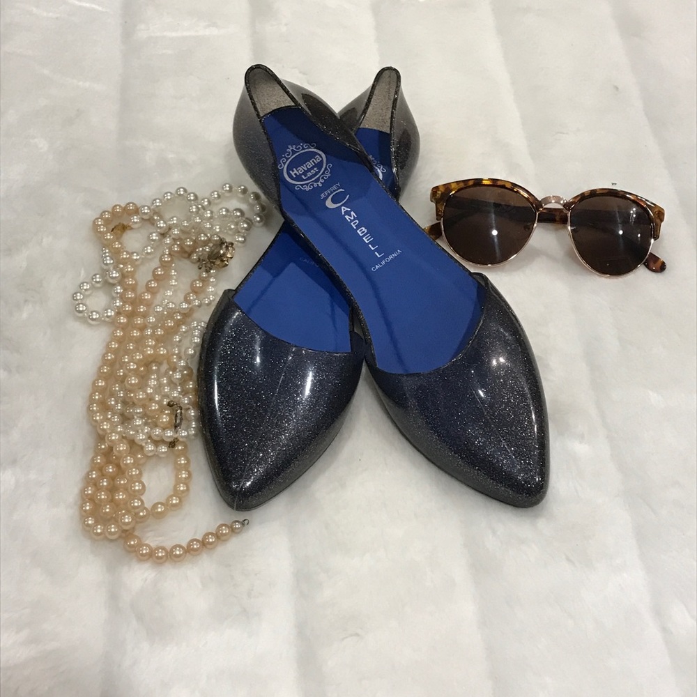 Jeffrey Campbell Havana Last Sparkle Flats Sz 8