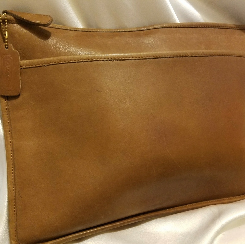 Vtg Coach XL Tabac Leather Legal Portfolio Case