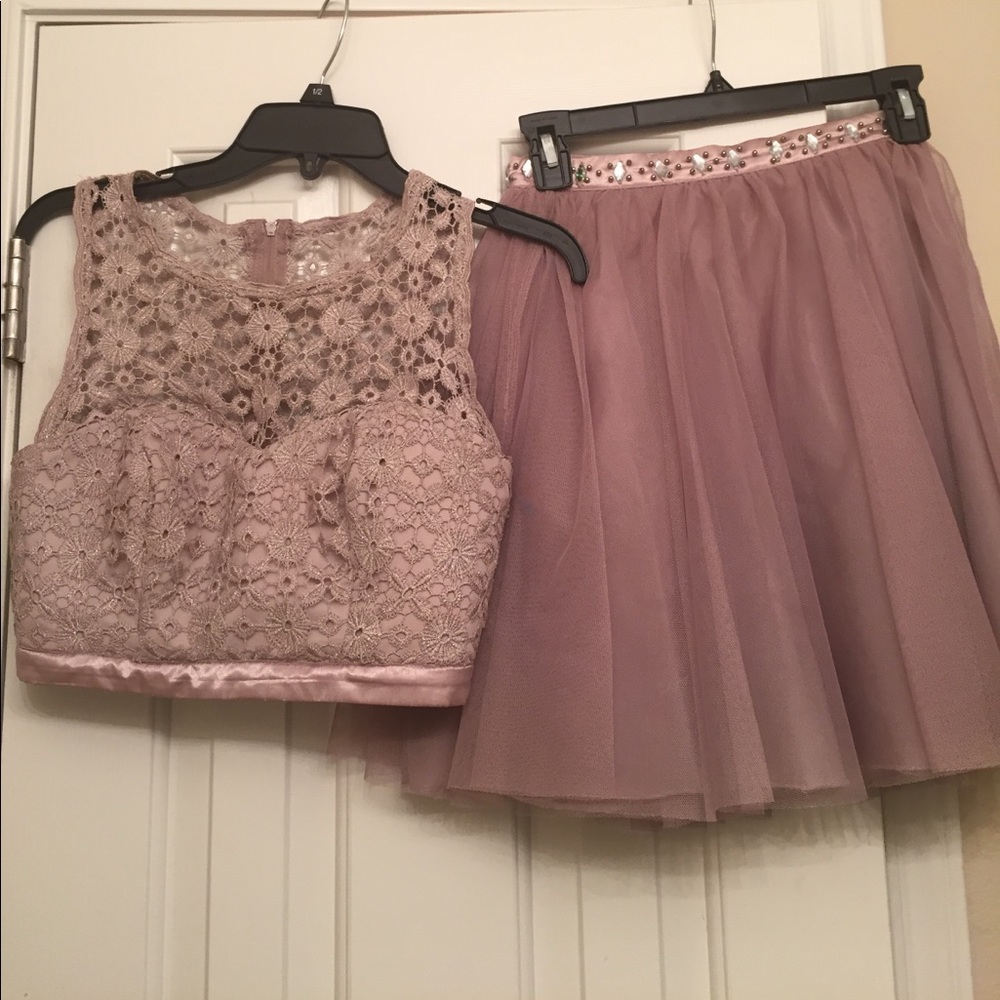 Two piece homecoming dress