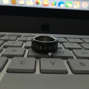 Read description. T & Co 1837 black and white ring