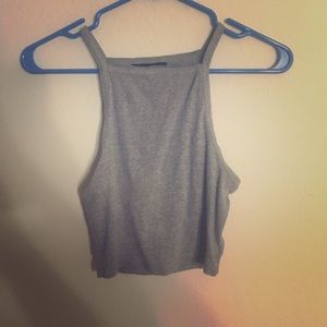 Grey crop top