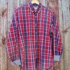 EXPRESS Mens Cotton Plaid Button Up