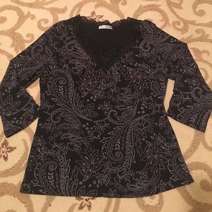 Black deatailed blouse /top