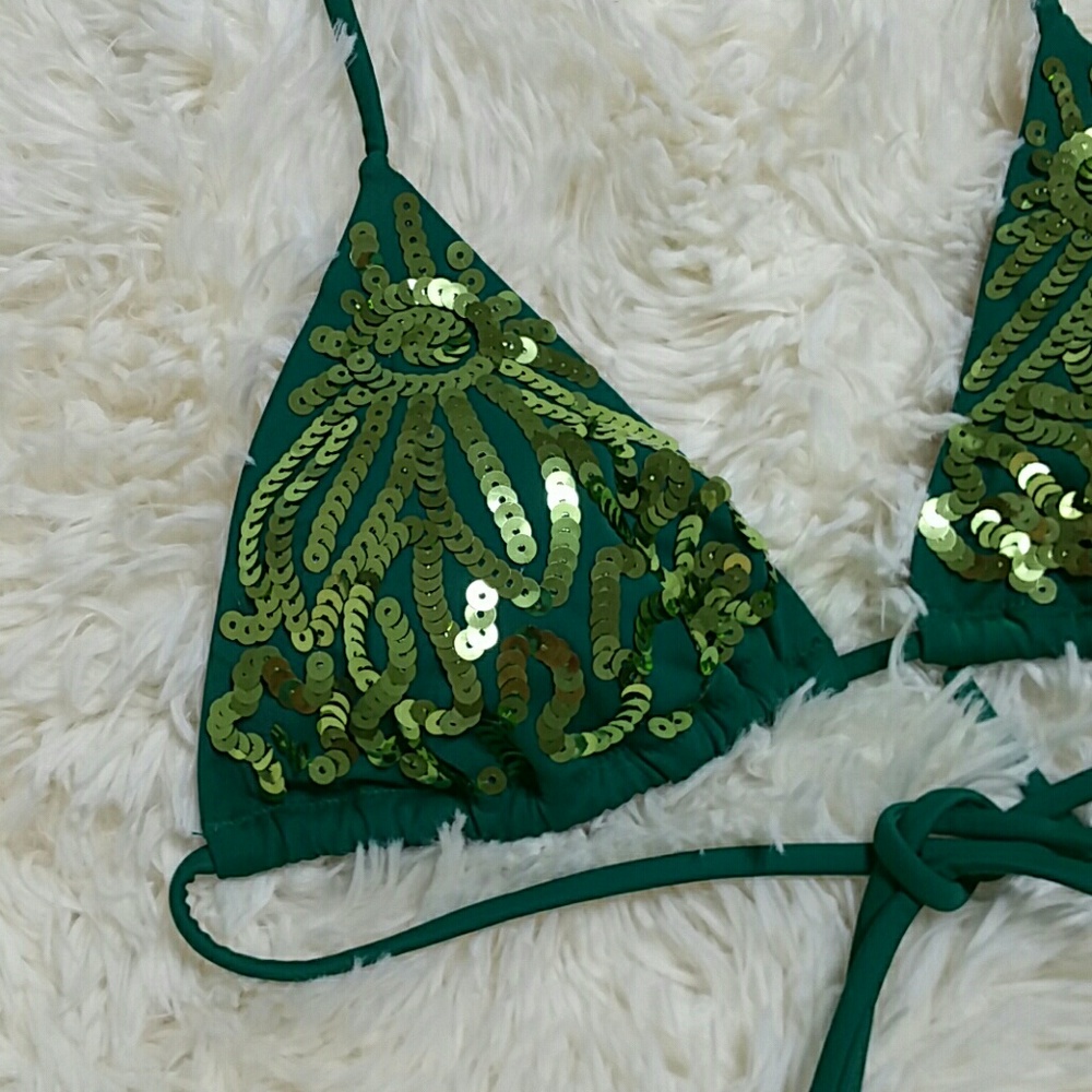 Victoria's Secret sequin triangle bikini top