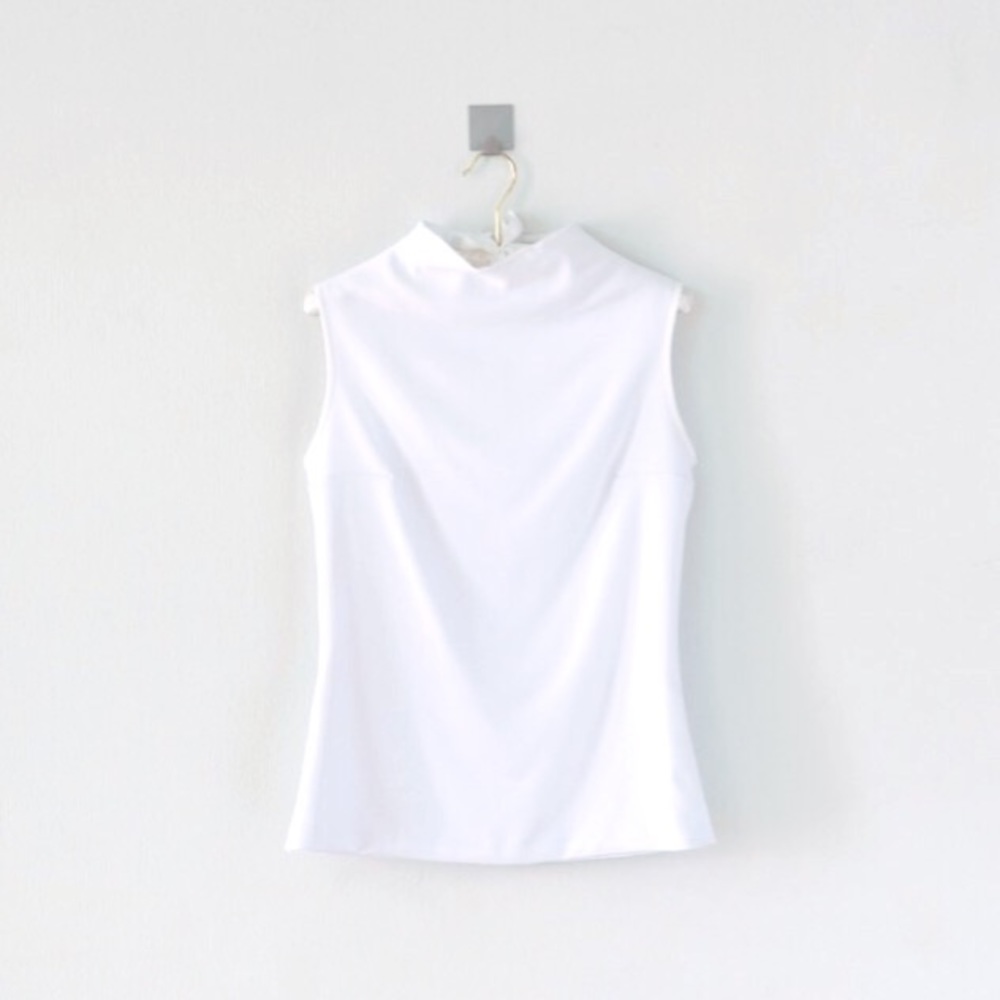Sleeveless Crepe Cowl Top