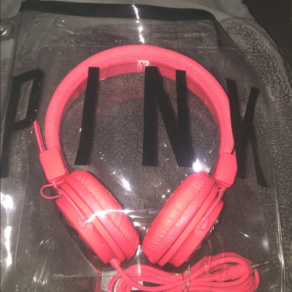 Victoria secret pink headphones