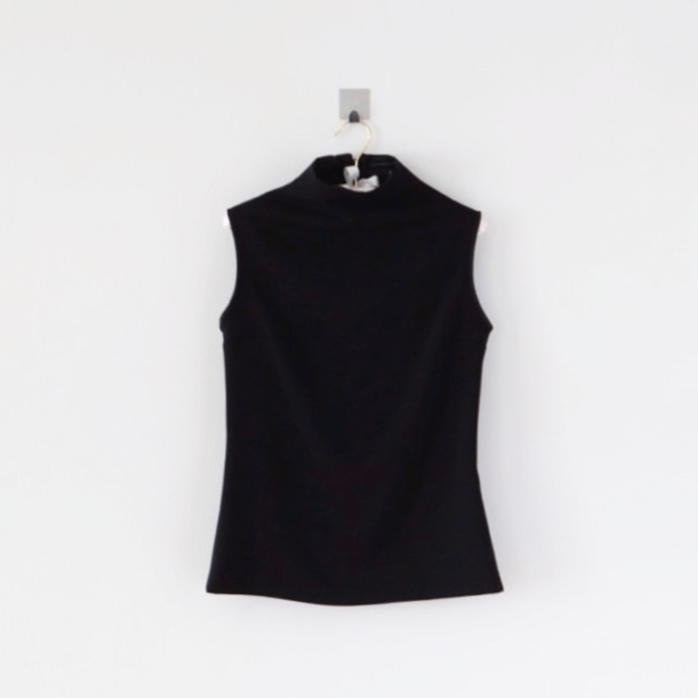Sleeveless Crepe Cowl Top