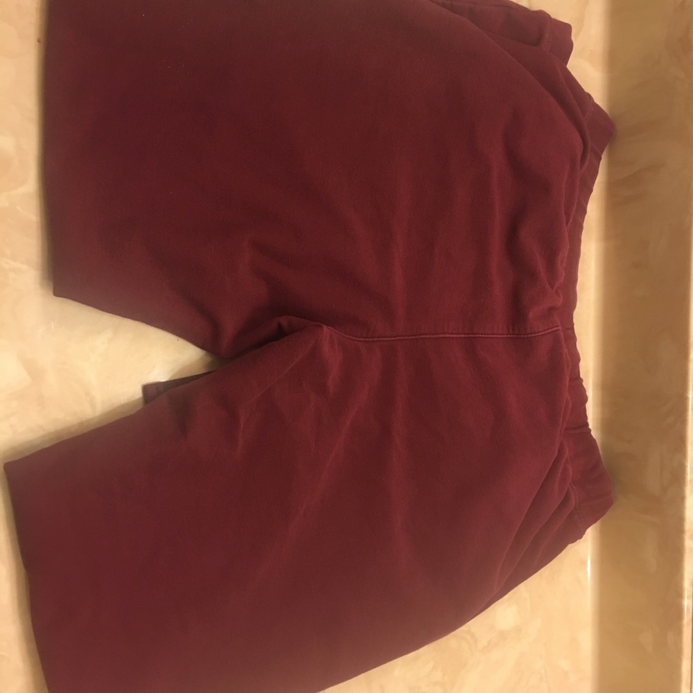 Maroon Sweatpants with Tapered Ends