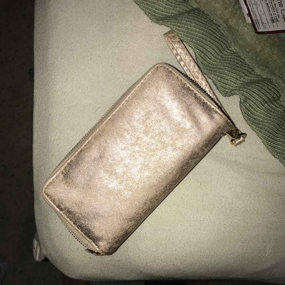 Rose gold double sided wallet