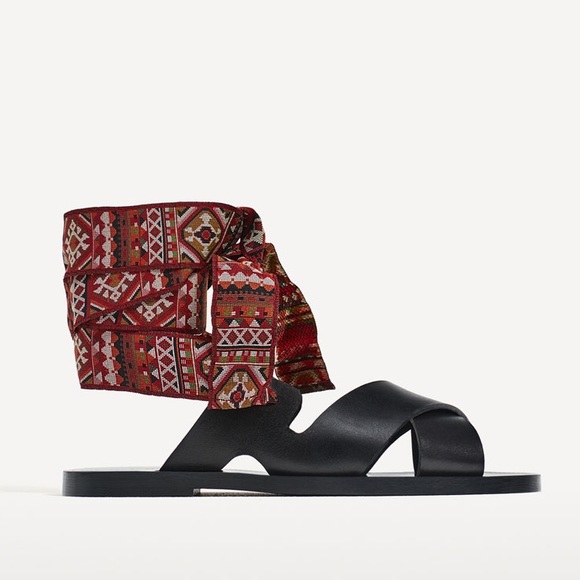 zara black slides