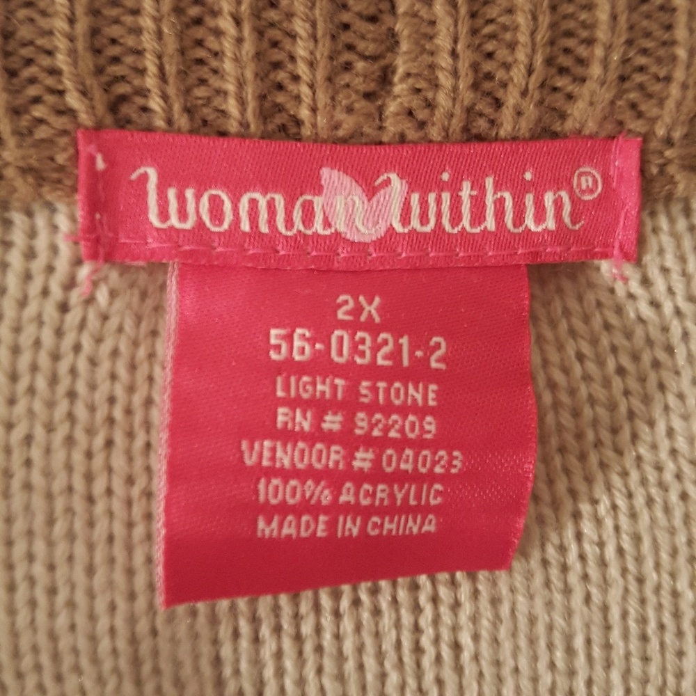 NWOT Woman's Cardigan Sweater Size 2X - Picture 3 of 5