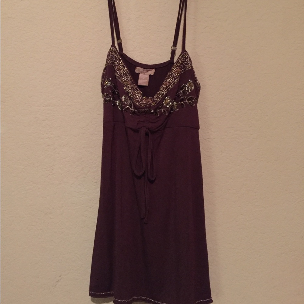 Brown dress up tank top
