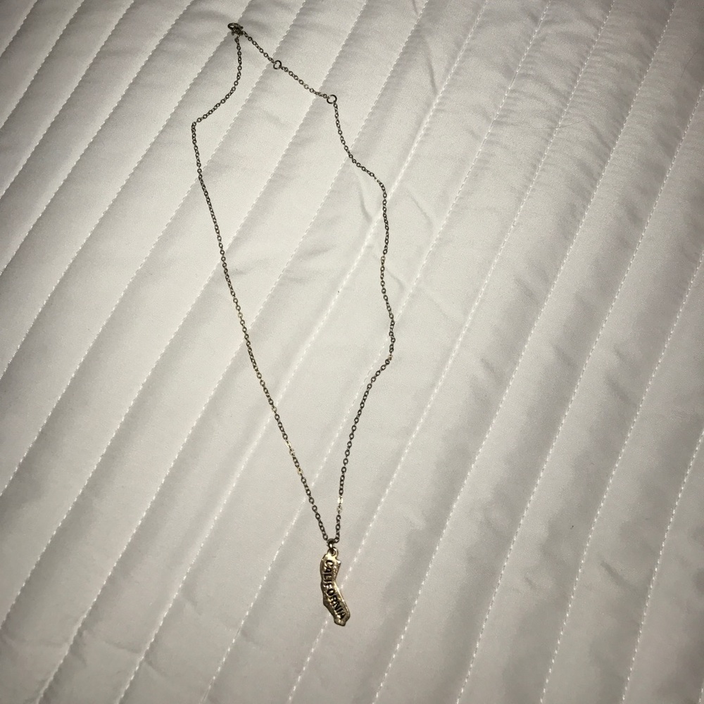 gold california necklace