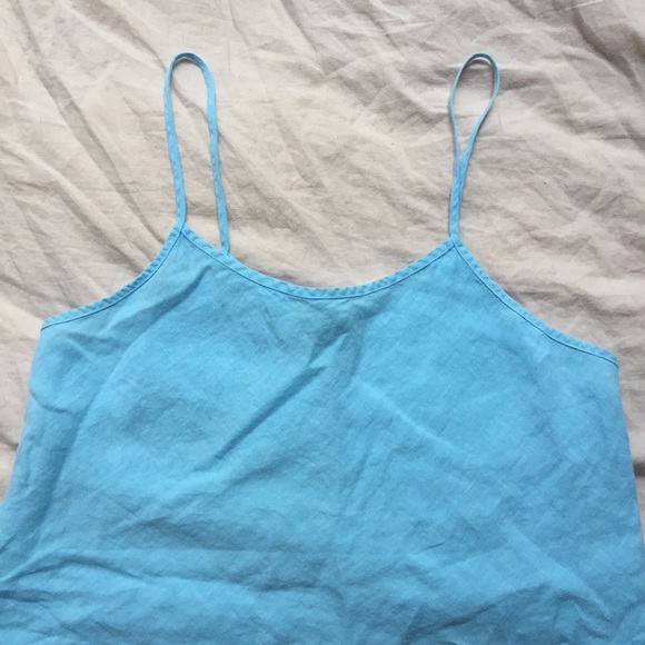 Vintage sky blue linen cami size S-L - Picture 3 of 3