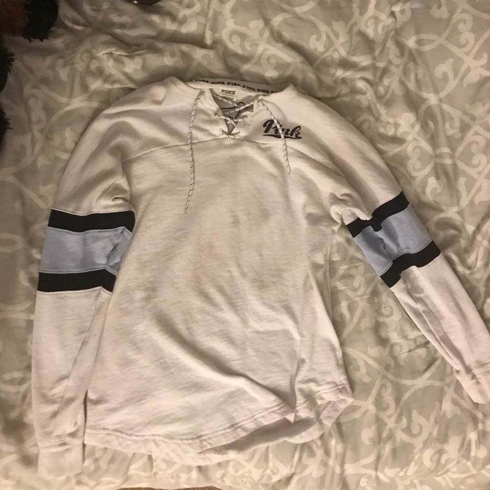 PINK Victoria's Secret lace-up long sweater