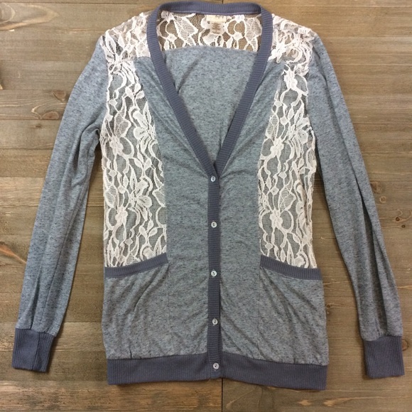 Buckle Sweaters - Daytrip Lace Paneled Cardigan