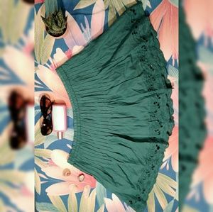 NWOT Aeropostale pleated dark teal skirt