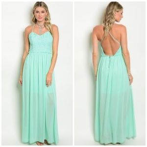Mint Colored Maxi Dress