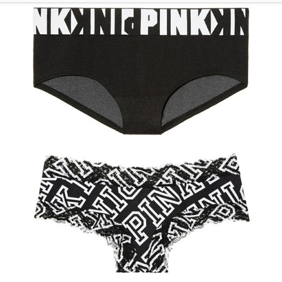 Black and white pink underwear clearance