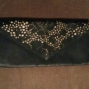 American Eagle Outfitters Dark Blue Floral Clutch