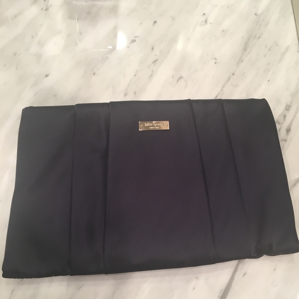 ✨KATE SPADE Wedding Belles APRIL Navy Satin Clutch