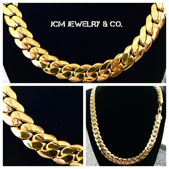 14K Gold Plated 30" Miami Cuban Necklace