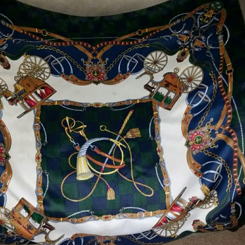 Vintage Scarf wth Stagecoach