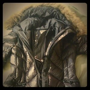 Moncler Fur Trimmed Med. Length Coat