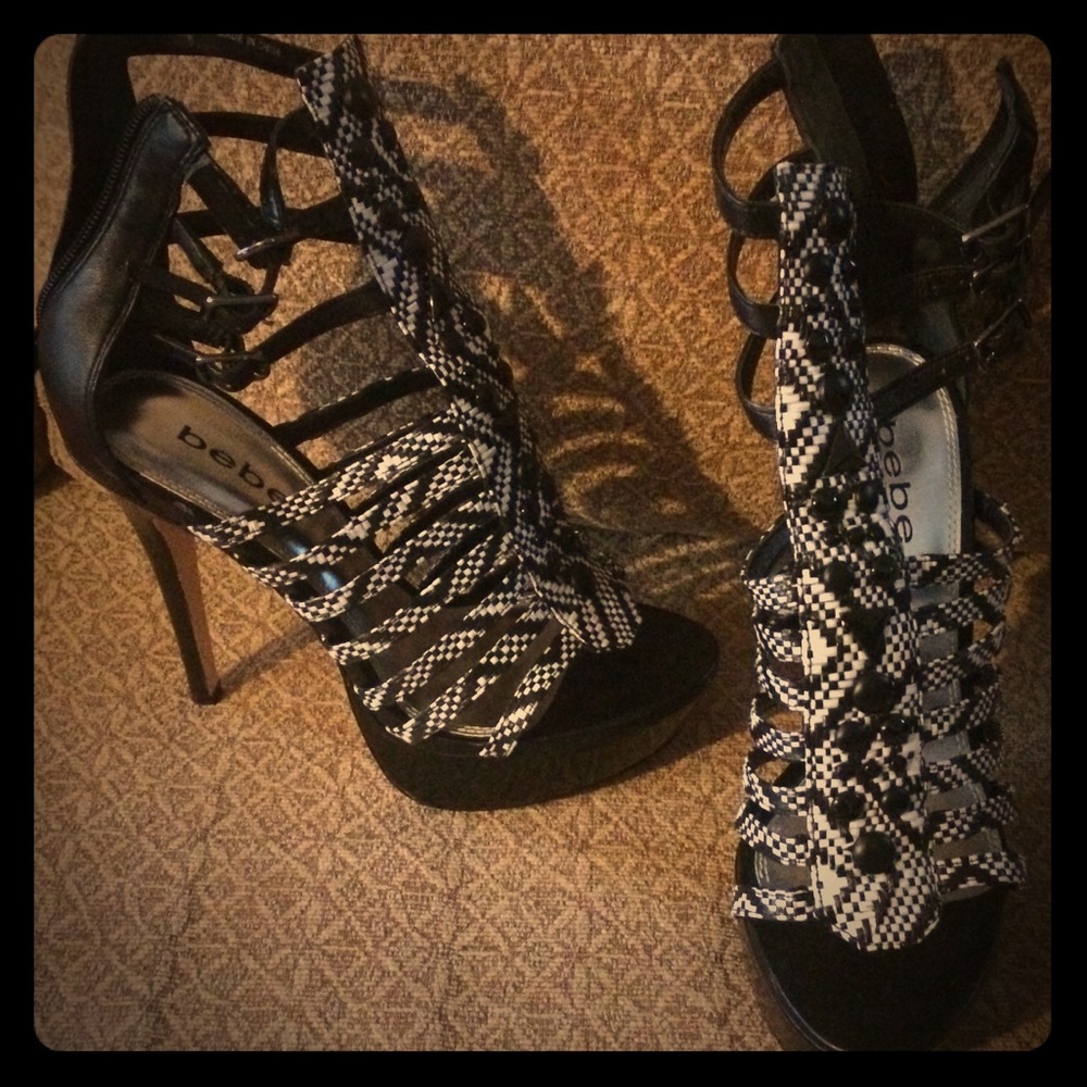 Variety of shoes. Bebe. Privilege. Louboutin.