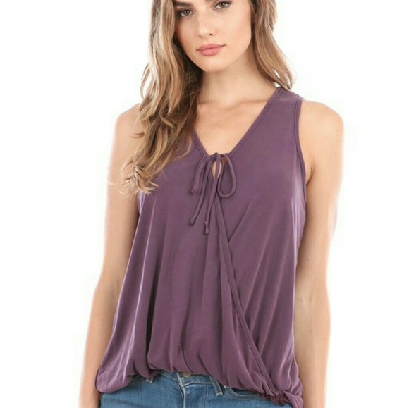 Tops - Purple wrap top ( 2 LEFT )