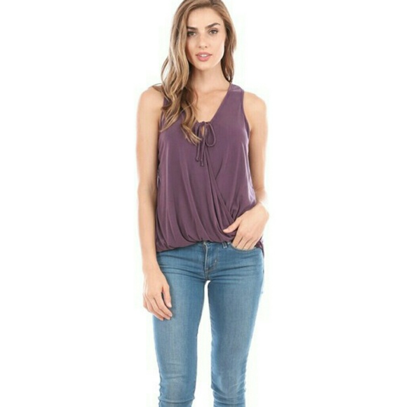 Purple wrap top ( 2 LEFT ) - Picture 3 of 4