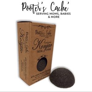 All natural charcoal facial sponge