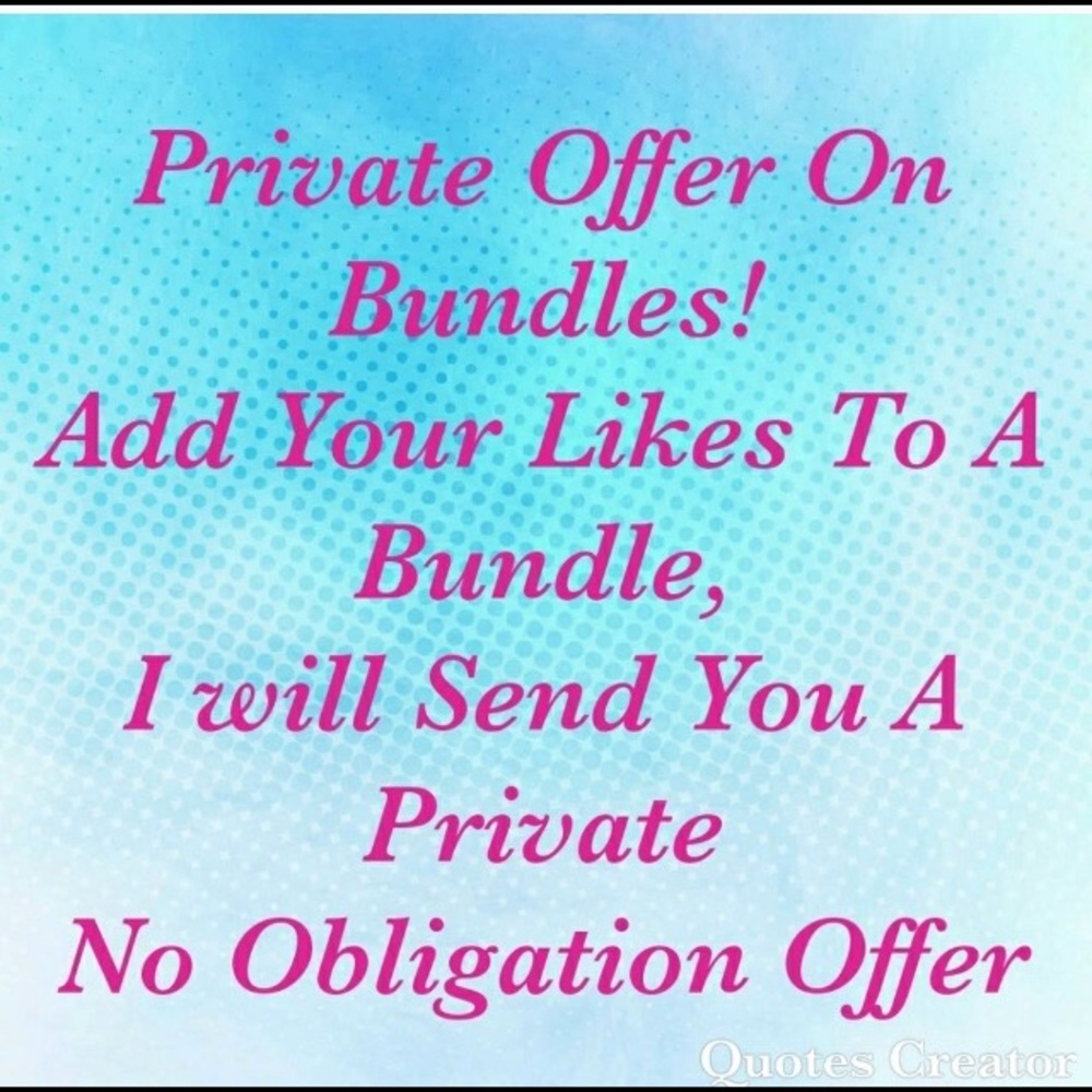 PRIVATE OFFER TO BUNDLE