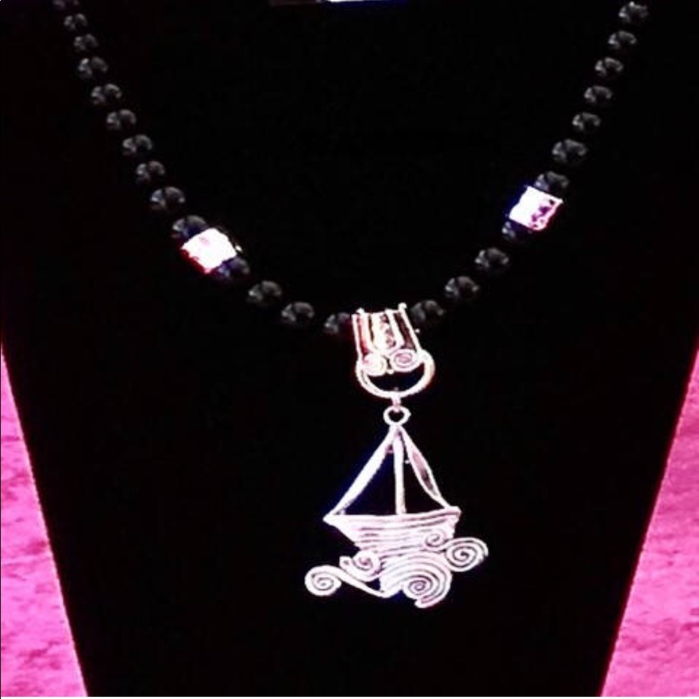 Sailboat Beaded Necklace