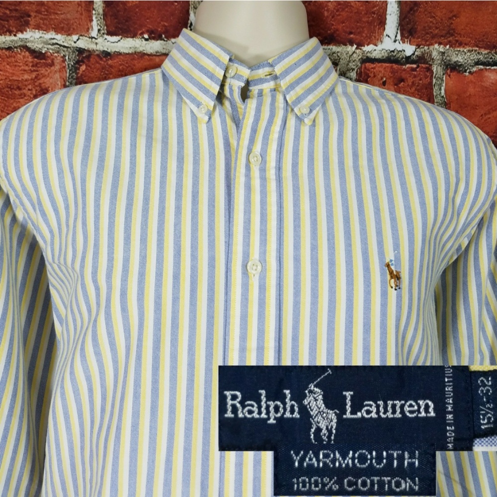 Ralph Lauren Men Long Sleeve Shirt Size M 15.5-32