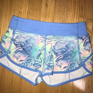 Ivivva blue green speedy shorts