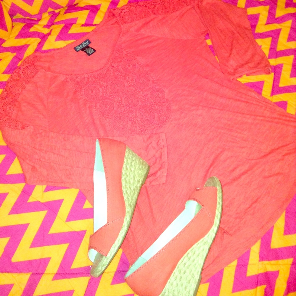 Lucky M Coral 3/4 Sleeve