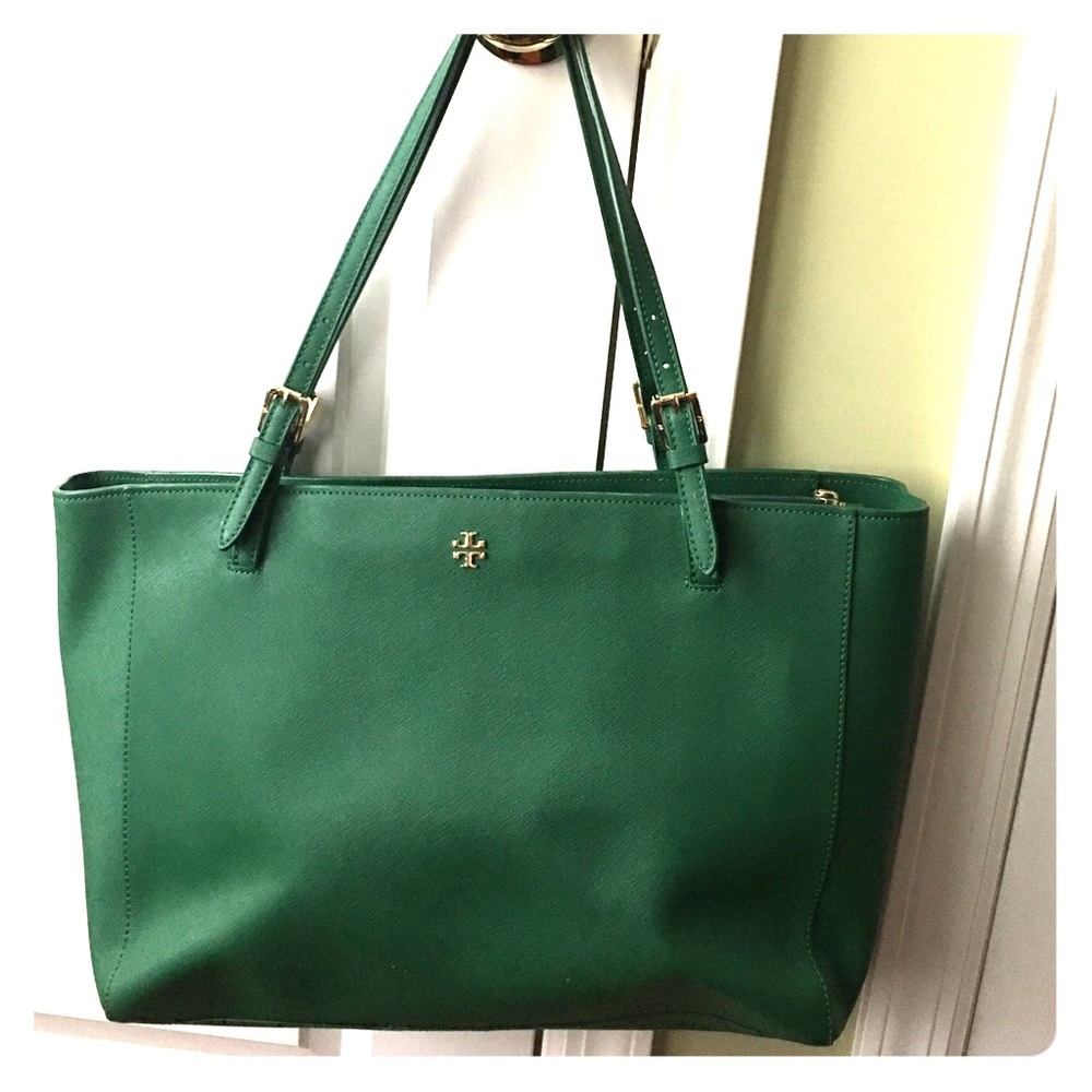 Tory Burch Green Large York Tote