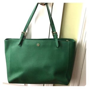 Tory Burch Green Large York Tote