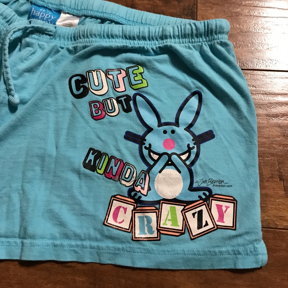 Cute but Crazy Happy Bunny Shorts