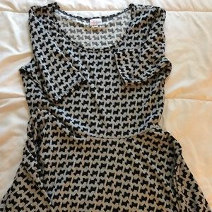 LuLaRoe Nicole dress XL Scottie dog print