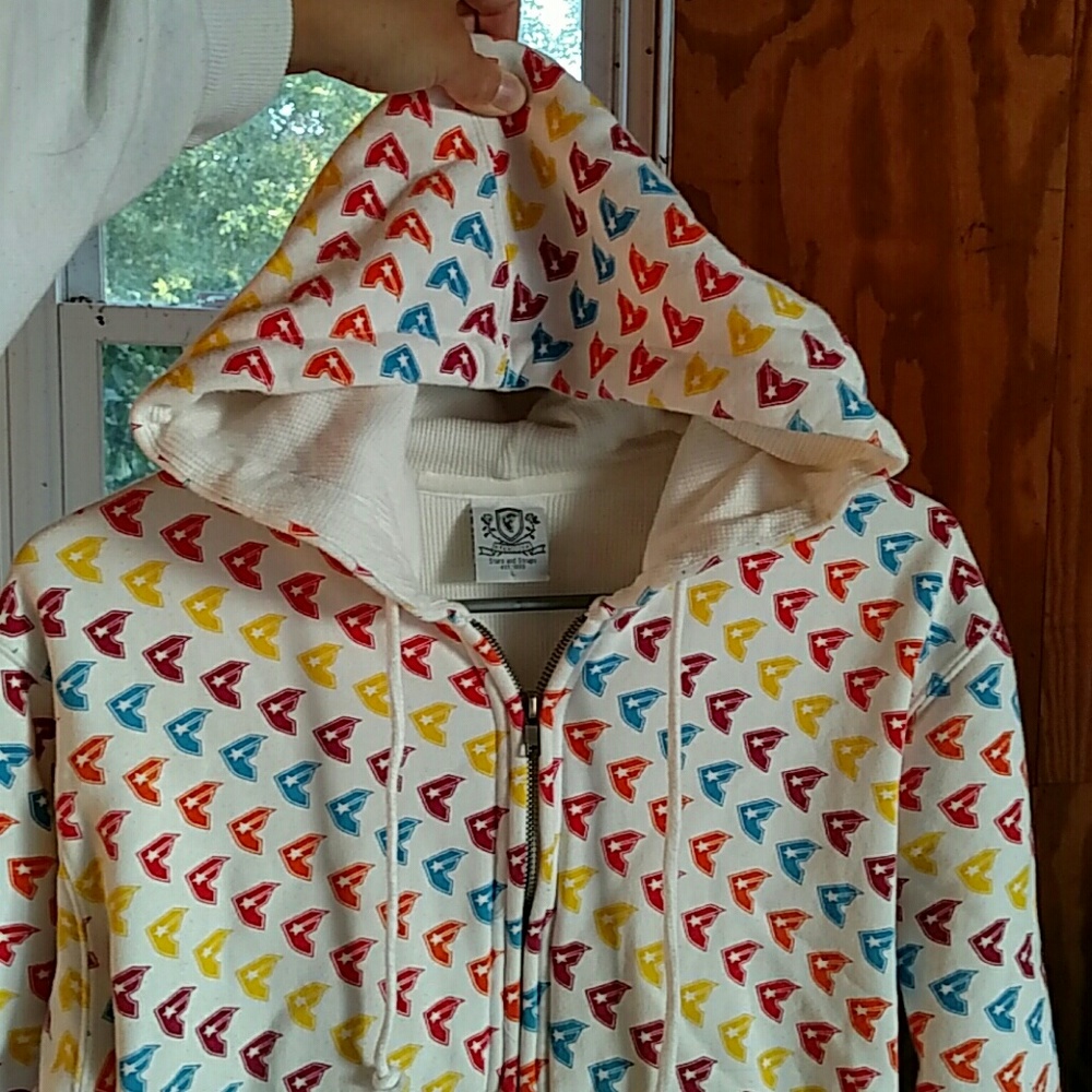 Famous stars and straps zip up hoodie